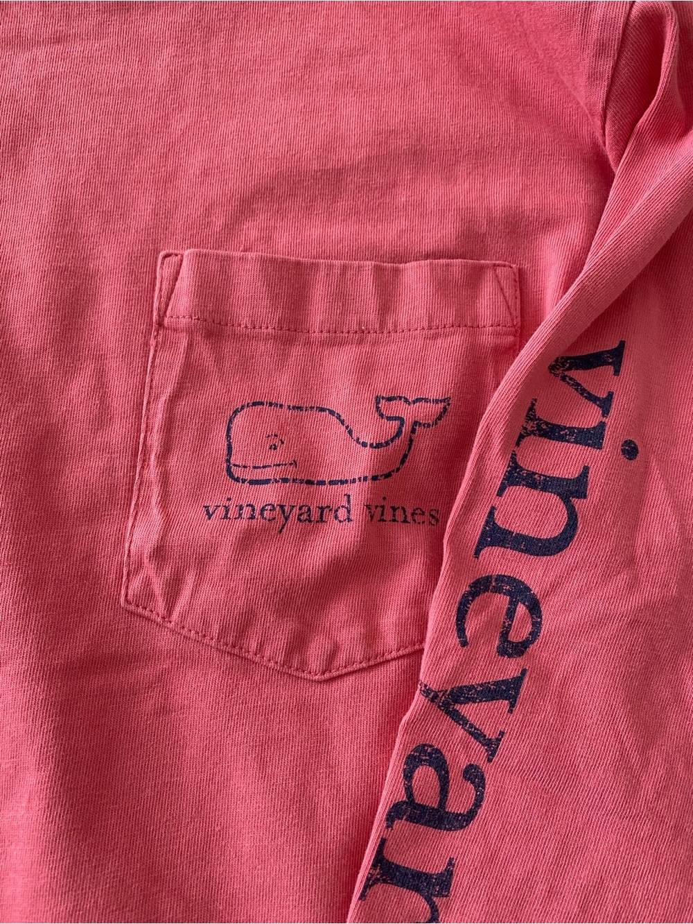 Vineyard Vines XS Coral Long Sleeve 100% Cotton Classic Whale - Picture 3 of 6